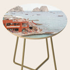 Capri Island Summer Photo | Bagni di Maria Beach Club Art Print | Italy Landscape Travel Photography Side Table Gallery Image 2