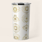 Evil Eyes - Gold Palette Travel Mug Gallery Image 1
