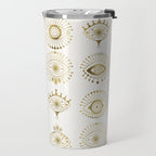 Evil Eyes - Gold Palette Travel Mug Gallery Image 2