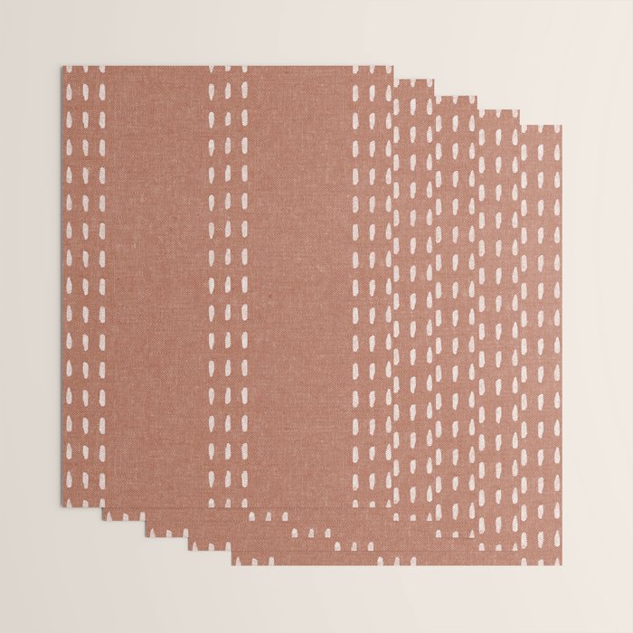 boho vertical stitch - terracotta Wrapping Paper Gallery Image 3