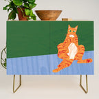 Chill Cat in Orange & Green Credenza Gallery Image 1
