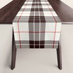 White Tartan with Black and Red Stripes Table Runner Gallery Image 1