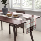 White Tartan with Black and Red Stripes Table Runner Gallery Image 2