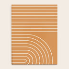 Minimal Line Curvature LXXXIII 70s Orange Mid Century Modern Arch Abstract Notebook Gallery Image 4