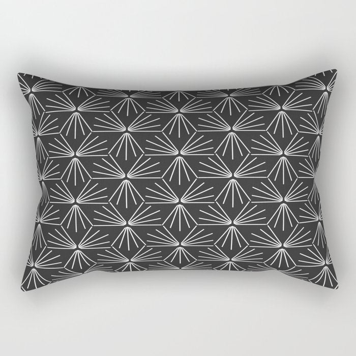 SUN TILE CHARCOAL Rectangular Pillow Gallery Image 1