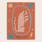 Trippy tiger in red Poster Gallery Image 4