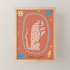 Trippy tiger in red Mini Art Print Gallery Image 1