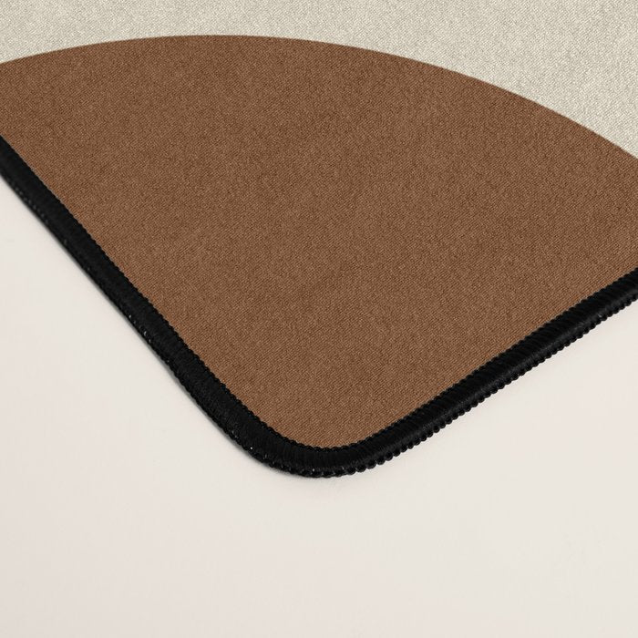 Retro 70s Style Geometric Design 664 Autumn Orange Yellow and Brown Desk Mat Gallery Image 4