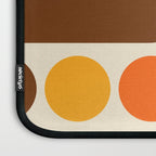 Retro 70s Style Geometric Design 664 Autumn Orange Yellow and Brown Laptop Sleeve Gallery Image 3