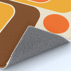Retro 70s Style Geometric Design 664 Autumn Orange Yellow and Brown Rug Gallery Image 4