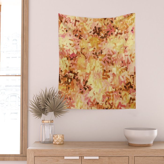 Confetti Autumn Orange Wall Tapestry Gallery Image 2