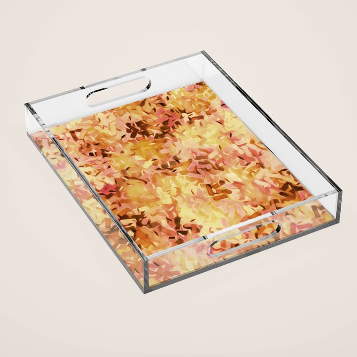 Confetti Autumn Orange Acrylic Tray Gallery Image 1