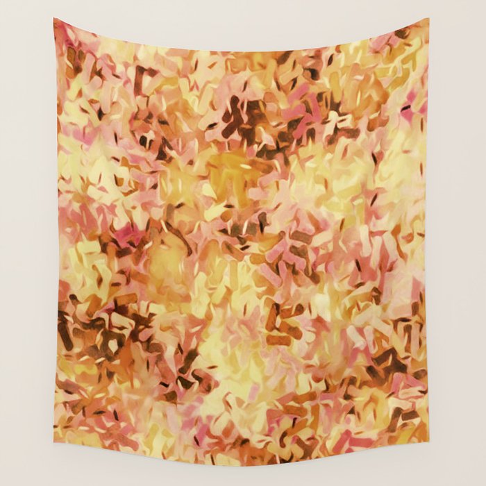 Confetti Autumn Orange Wall Tapestry Gallery Image 1