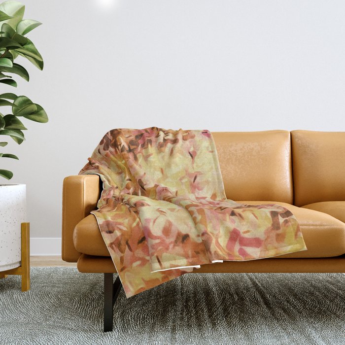 Confetti Autumn Orange Throw Blanket Gallery Image 1