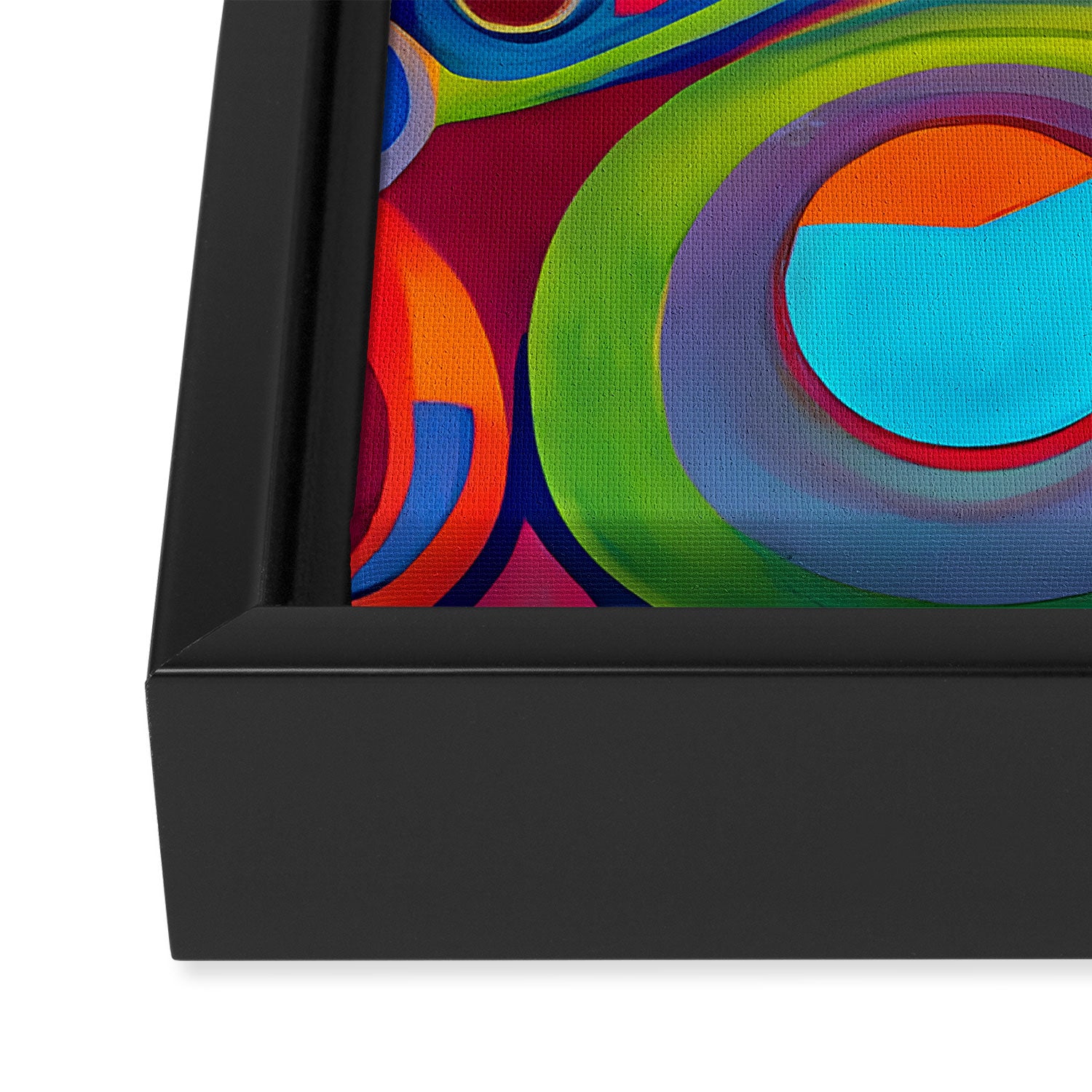 1960s Funky Psychedelic Abstract Framed Canvas Print Gallery Image 3
