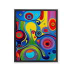 1960s Funky Psychedelic Abstract Framed Canvas Print Gallery Image 8