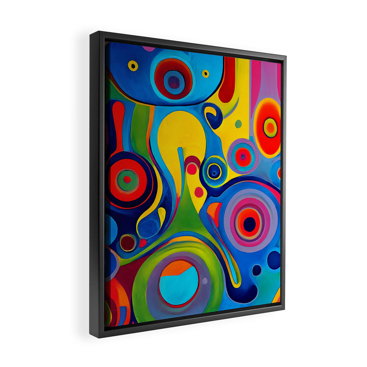 1960s Funky Psychedelic Abstract Framed Canvas Print Gallery Image 2