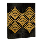 Art Deco Luxurious Gold and Ebony Black Elegant Design Canvas Print Gallery Image 8