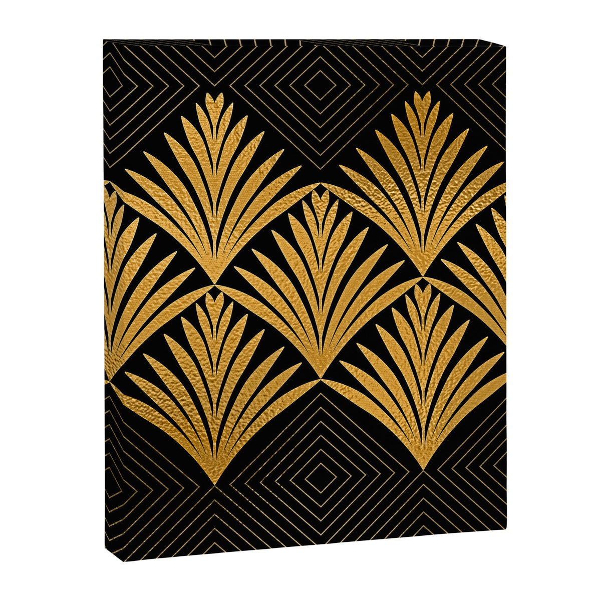 Art Deco Luxurious Gold and Ebony Black Elegant Design Canvas Print Gallery Image 8
