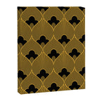 Art Deco Pattern in Gold and Jet Black Canvas Print Gallery Image 8