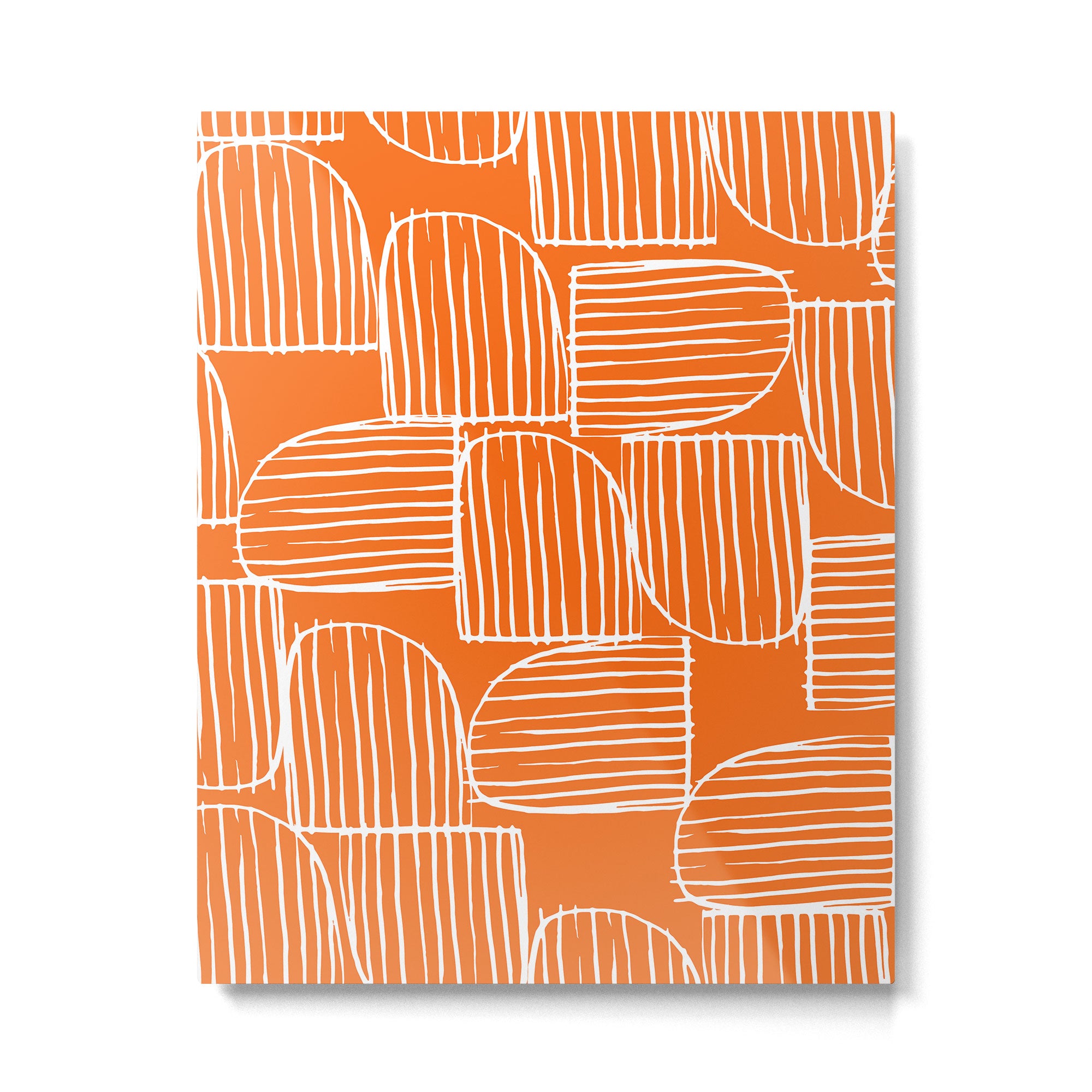 Mid-Century Modern 1950's Orange Juice Mimosa Colored Abstract Metal Print Gallery Image 6