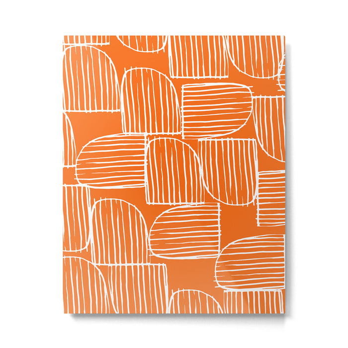 Mid-Century Modern 1950's Orange Juice Mimosa Colored Abstract Metal Print Gallery Image 1
