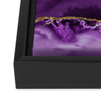 Purple Agate With Gold Glitter Veins Framed Canvas Print Gallery Image 3