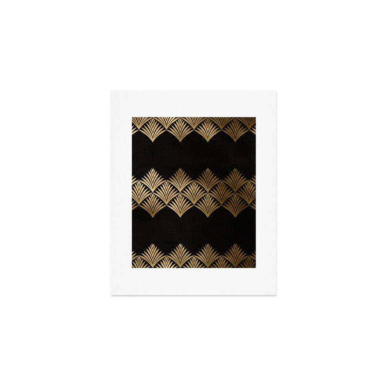 Reims France Luxueux Black and Gold Art Deco Art Print Gallery Image 1