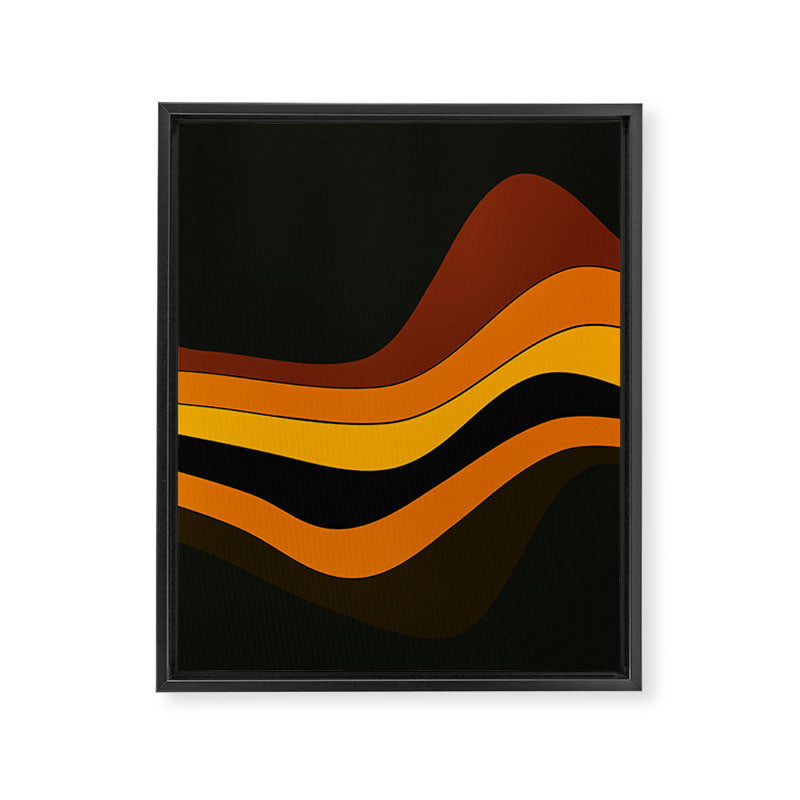Retro 1970's Groovy Lines Colorful Designs Trending Art Framed Canvas Print Gallery Image 8
