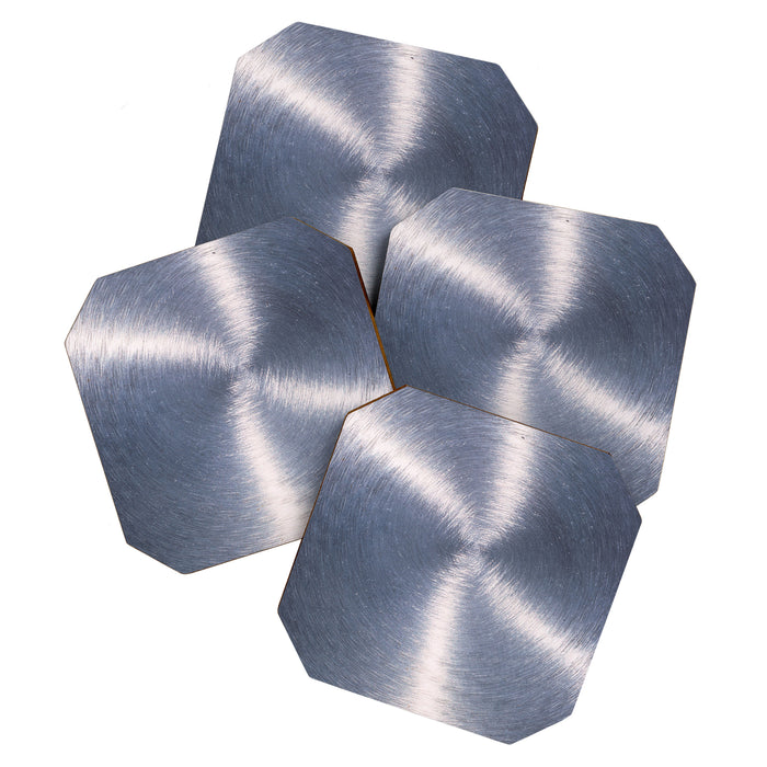 Silver Metallic Stainless Steel Pattern Coaster Gallery Image 1