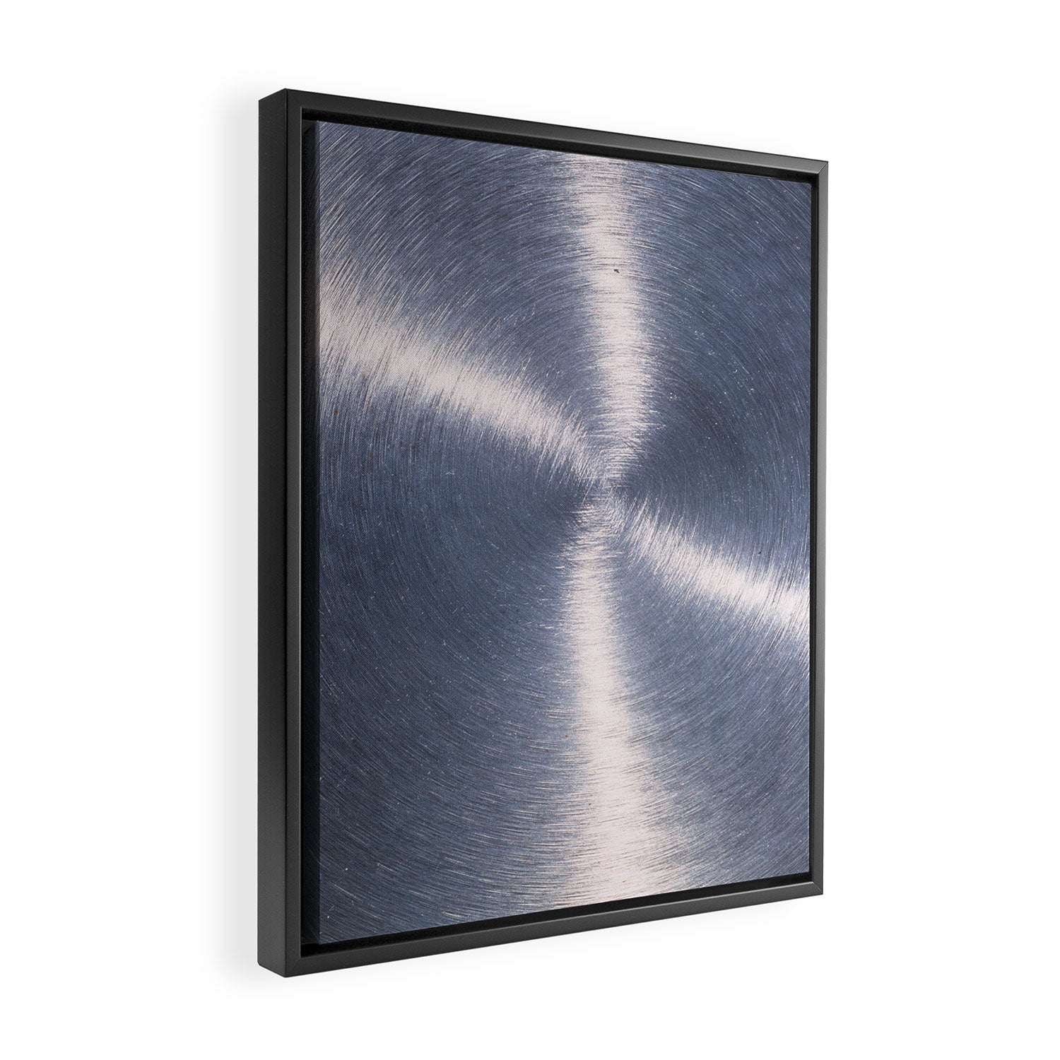 Silver Metallic Stainless Steel Pattern Framed Canvas Print Gallery Image 2