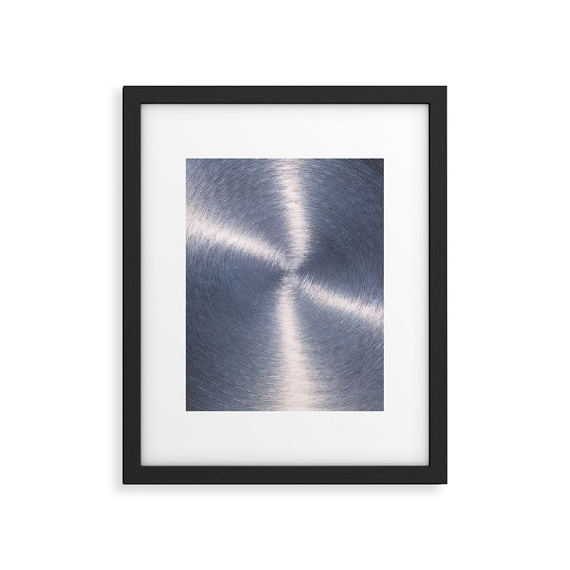 Silver Metallic Stainless Steel Pattern Framed Art Print Gallery Image 6