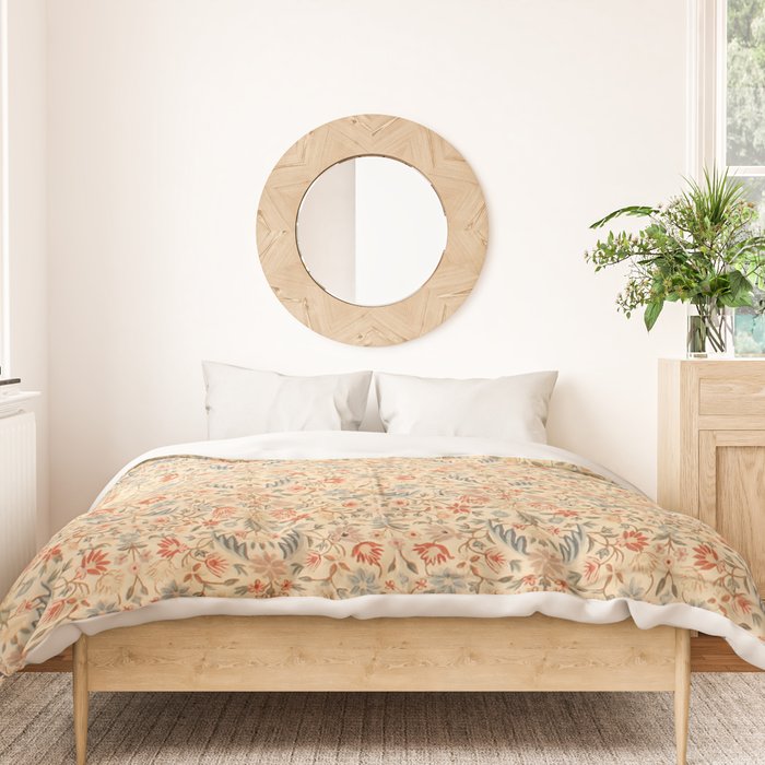 Vintage Floral Indian Rug Print Duvet Cover Gallery Image 3