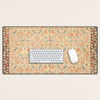 Vintage Floral Indian Rug Print Desk Mat Gallery Image 1