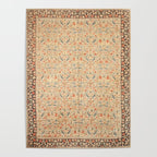Vintage Floral Indian Rug Print Poster Gallery Image 4