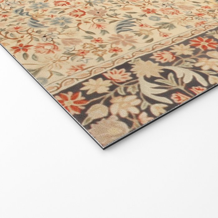 Vintage Floral Indian Rug Print Welcome Mat Gallery Image 2