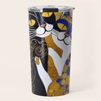 Gustav Klimt Cat Kiss Travel Mug Gallery Image 1