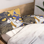 Gustav Klimt Cat Kiss Pillow Sham Gallery Image 2