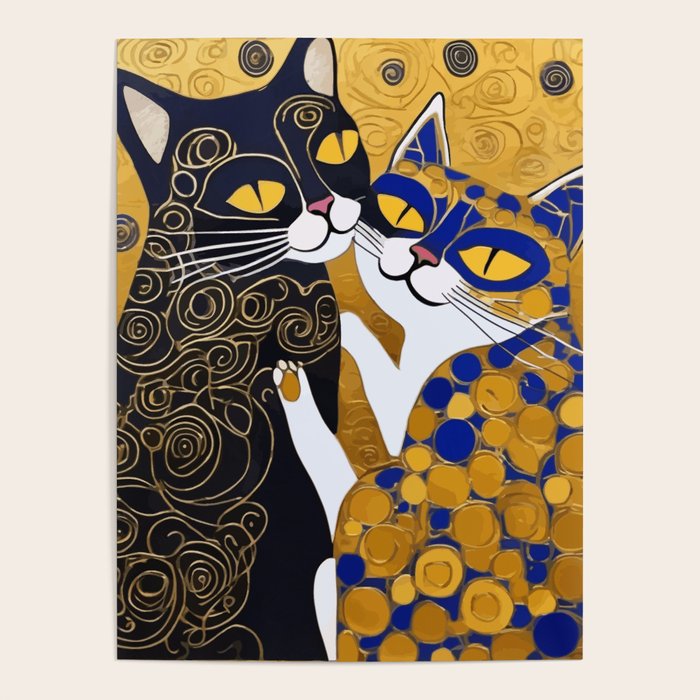 Gustav Klimt Cat Kiss Poster Gallery Image 4