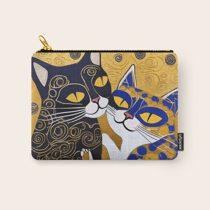 Gustav Klimt Cat Kiss Carry All Pouch Gallery Image 1