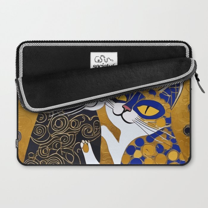 Gustav Klimt Cat Kiss Laptop Sleeve Gallery Image 2