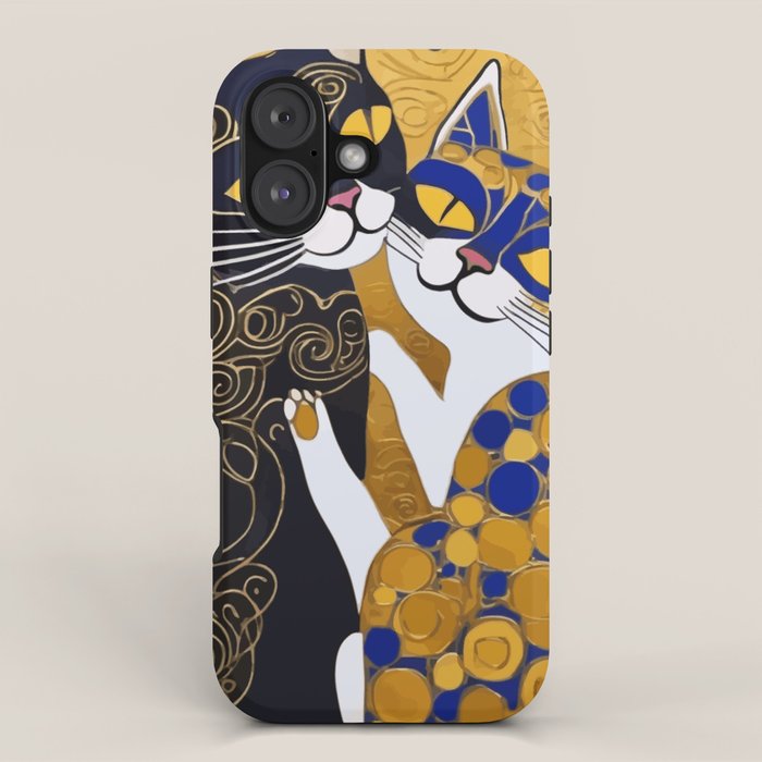 Gustav Klimt Cat Kiss iPhone Case Gallery Image 1