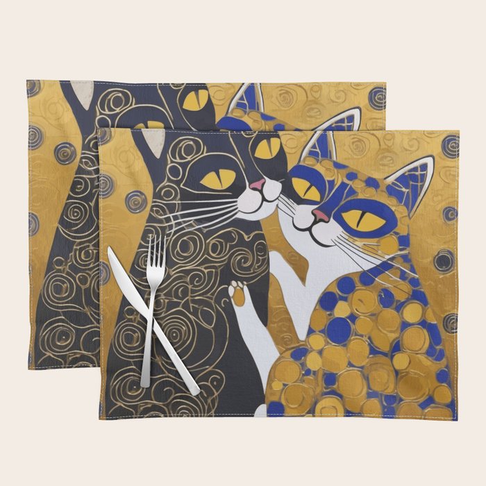 Gustav Klimt Cat Kiss Placemat Gallery Image 1