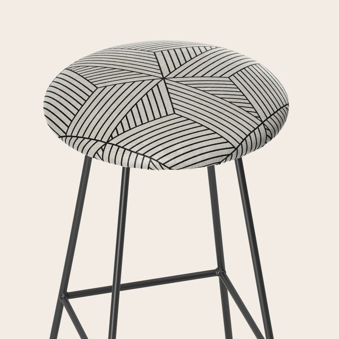 bohemian geometric tiles - bone Stool Gallery Image 2