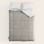 bohemian geometric tiles - bone Duvet Cover Gallery Image 6
