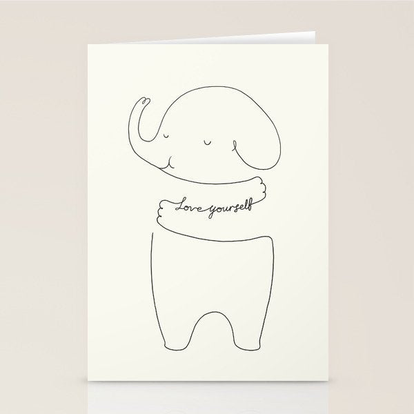 Love Yourself Ele Stationery Card Gallery Image 1