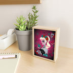 Rockabilly Blonde Sugar Skull Girl Mini Art Print Gallery Image 2