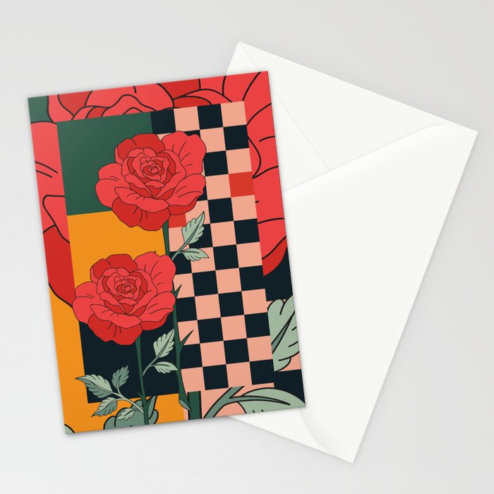 Red Roses Stationery Card Gallery Image 2