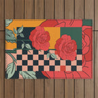 Red Roses Outdoor Rug Gallery Image 1