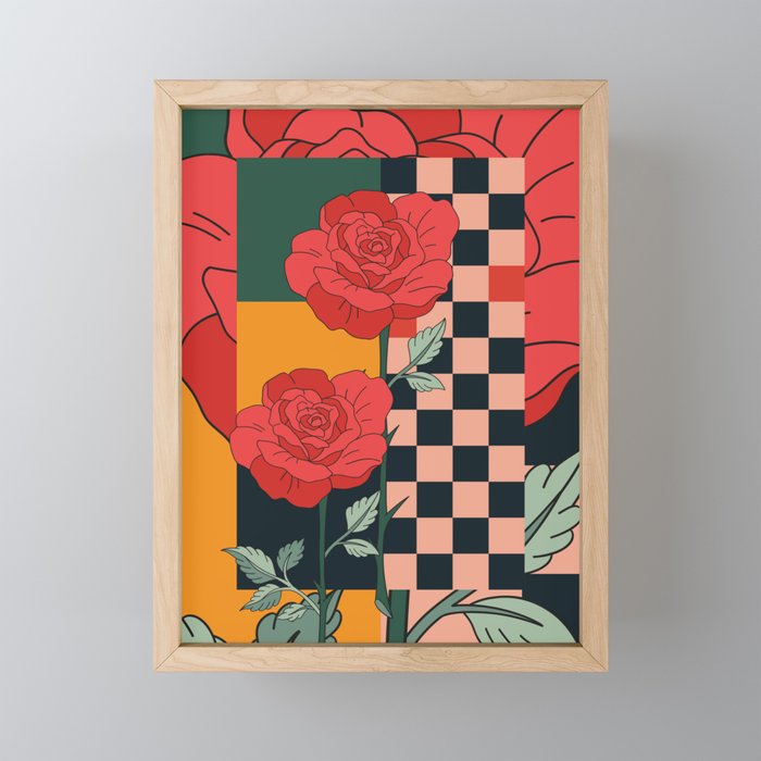 Red Roses Mini Art Print Gallery Image 1